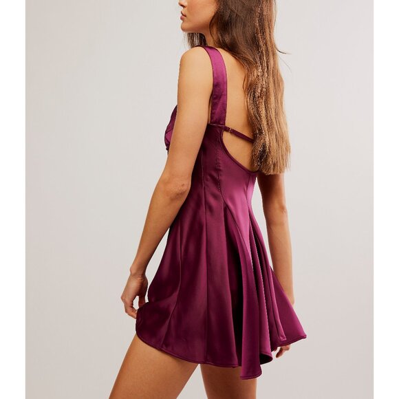 FREE PEOPLE Florence Mini Dress / Amaranth - Picture 2 of 6